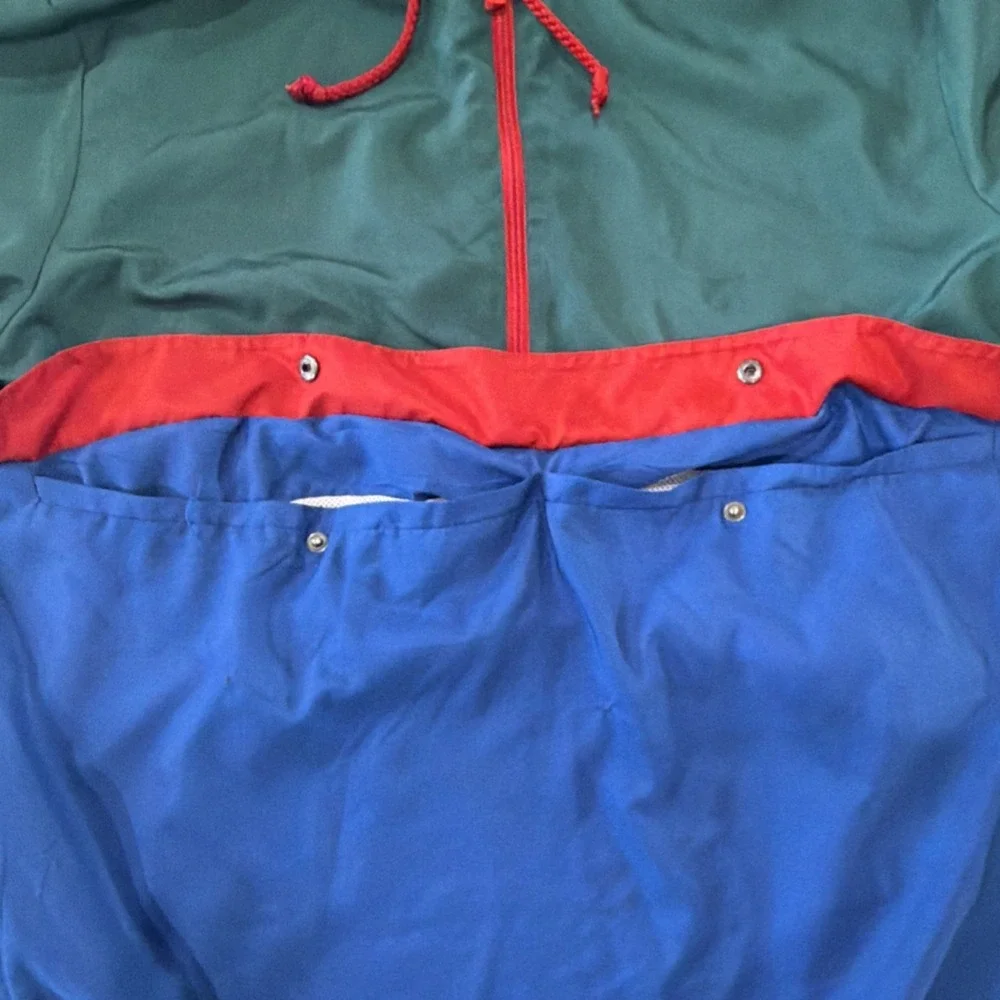 VTG‎ BLACKJACK 1999 USA Colorblock Hooded Windbreaker Jacket XL Vintage Y2K